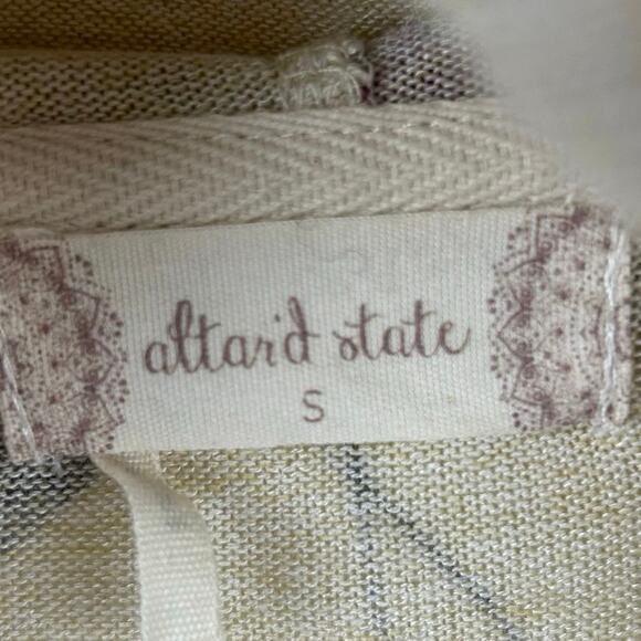 Altar'd State Women Long Sleeve Hoodie Cardigan Duster Sweater Boho Cream Small - Picture 4 of 7